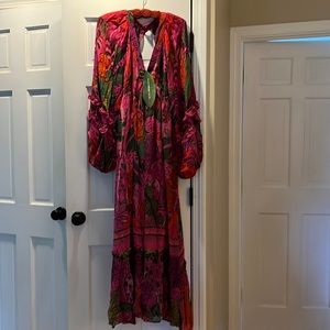 Never worn. Beautiful animal print maxi dress.